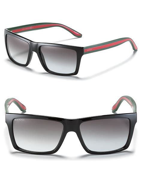 gucci black rectangular glasses|55mm square sunglasses Gucci.